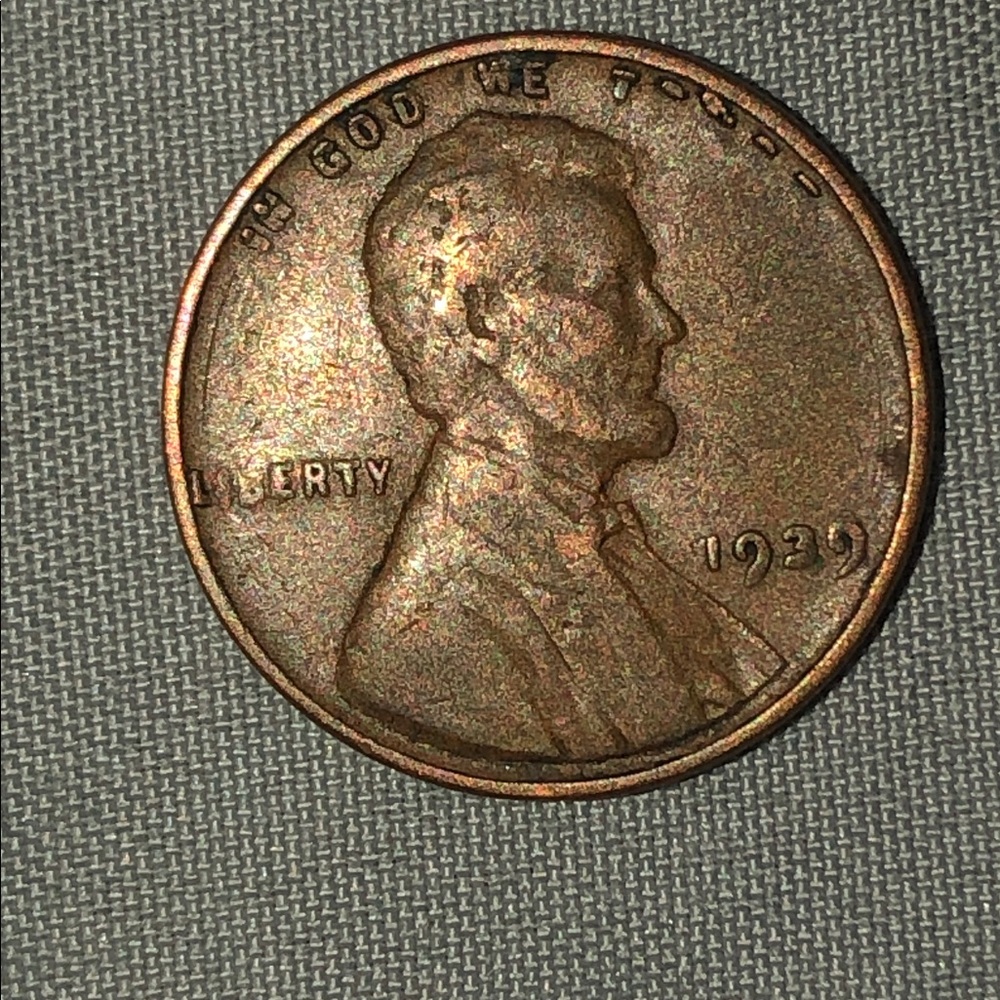 1939 ERROR Lincoln Wheat Penny/ Missing letters